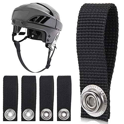 Hockey Helmet Chin Strap Replacement - 3 Detachable Straps, Black