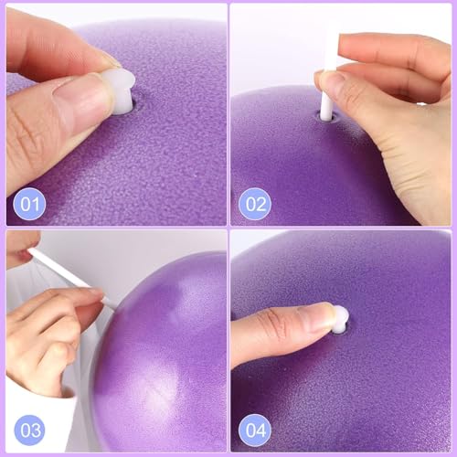 9-Inch Small Pilates Ball for Core Training & Yoga - Purple