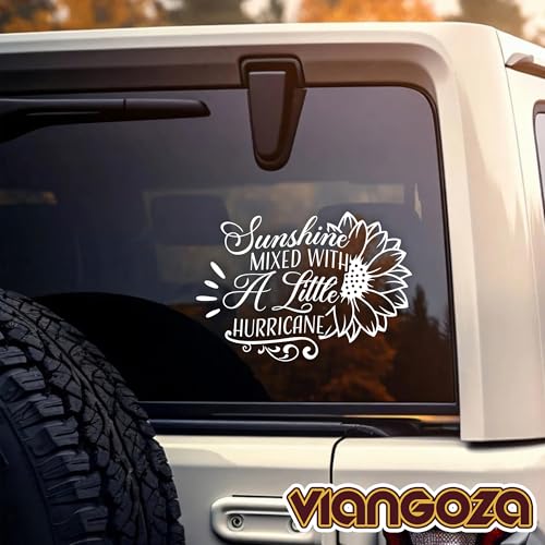 Funny Sunflower Car Decal - Sunshine Mixed 8 Inch Sticker
