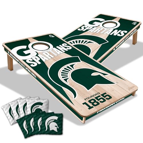 Professional 2' x 4' Cornhole Game with Michigan State Logo Bags