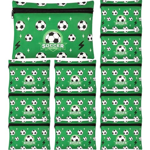 12 Pcs Soccer First Aid Bags - Portable Zipper Pouches for Players & Coaches