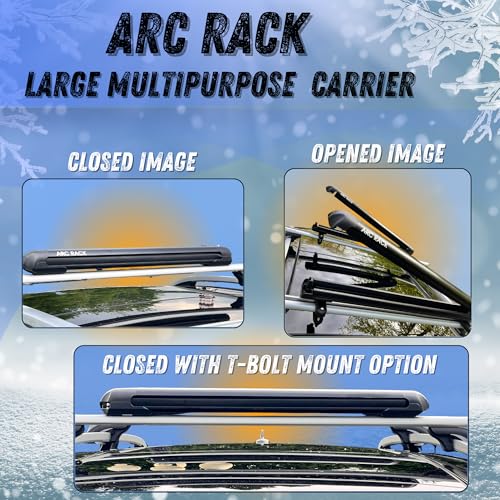 36" Low Profile Ski Rack - Black | Holds 6 Skis or 4 Snowboards