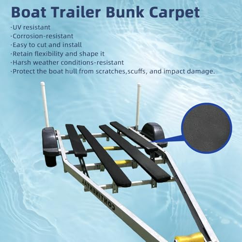 Marine Bunk Carpet for Boat Trailer - 9/12/16/20/24 Inch Recycled Polyester