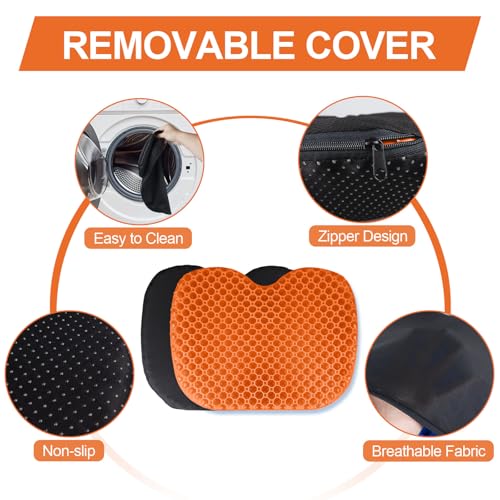 iMiibel Orange Anti Slip Kayak Seat Cushion Waterproof Gel Support Pad