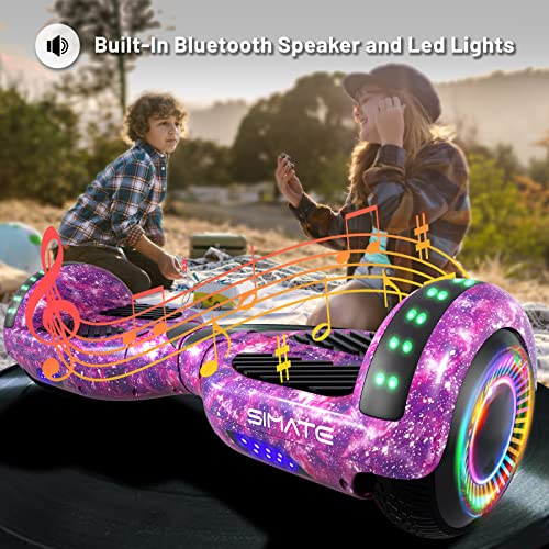 All-Terrain Hoverboard with Bluetooth & LED Lights - Galaxy Purple