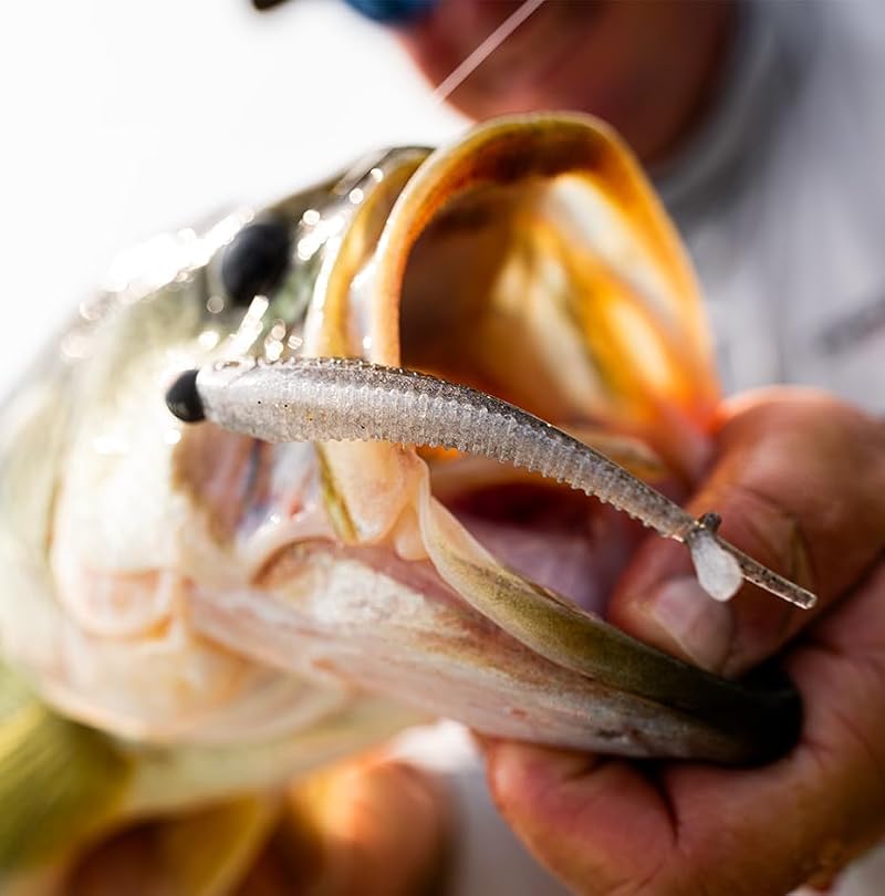 Soft Plastic Minnow Bait - Natural Profile for Drop Shot & Jig Head - Gizzard Shad 3-1/2"