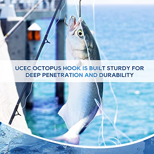 1/0 Octopus Circle Fishing Hooks - Durable & Chemically Sharpened
