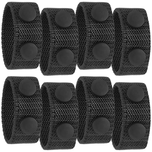 Belt Keepers for Duty Belt - 8 Pcs, 2¼ Wide, Black