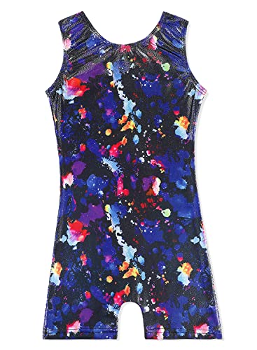 Girls Gymnastics Leotard - Shiny Mermaid Unicorn, 7-8 Years