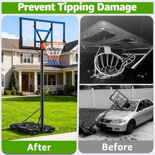 4-Pack Heavy Duty Basketball Hoop Anchor Kit for High Wind Stability