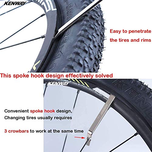Stainless Steel Bicycle Tire Levers - 3 Pack for Easy Tire Changes
