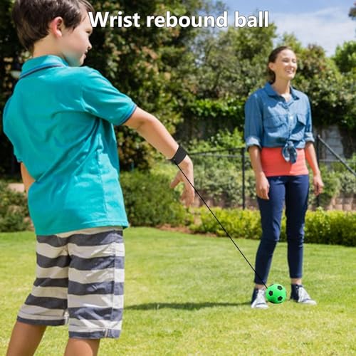 Wrist Return Ball with Strap - Bouncy Rubber Exercise Ball