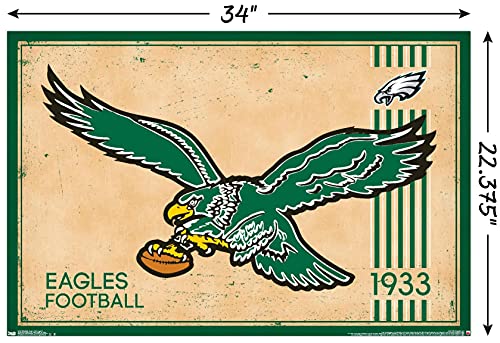 Philadelphia Eagles Retro Logo Wall Poster - Unframed 22.4" x 34"