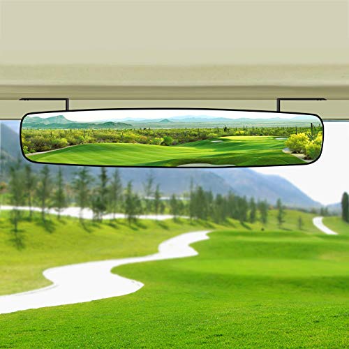 Golf Cart Rear View Mirror - 16.5" Center Mirror, Fits EZGO, Yamaha, Club Car
