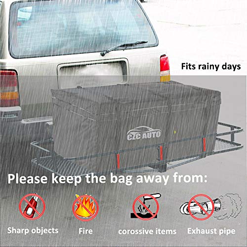 CZC AUTO Black Waterproof Hitch Cargo Carrier Bag 20 cu. ft. SUV Van Truck