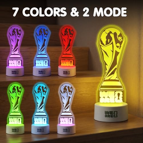 FIFA World Cup 2026 Trophy LED Night Light - 7 Colors & 3 Modes