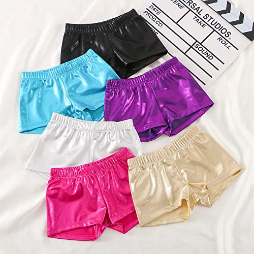 Girls Dance Shorts for Gymnastics - Sparkle Glitter - 5-6 Years