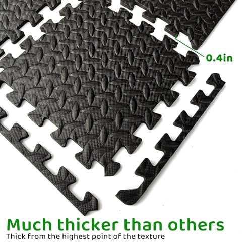 Interlocking Foam Floor Mats - 18-Pack, 3x6 Feet, 0.4" Thick
