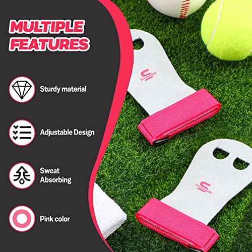 Leather Palm Hand Grips for Kids - Gymnastics & Weightlifting - Small/Pink White