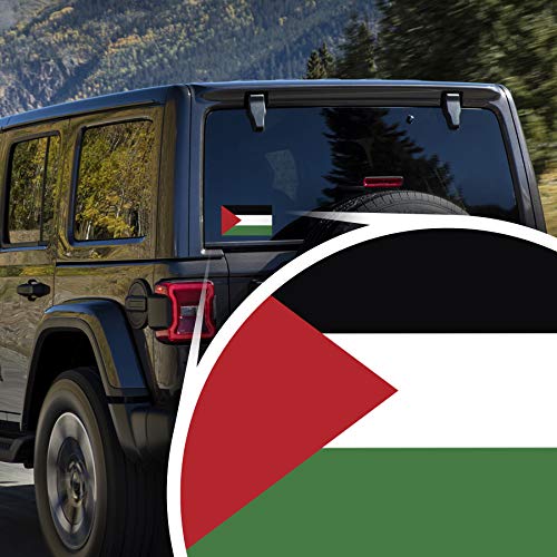 Palestine Flag Decal Sticker - 2-Pack, 5x3 Inches, Vinyl