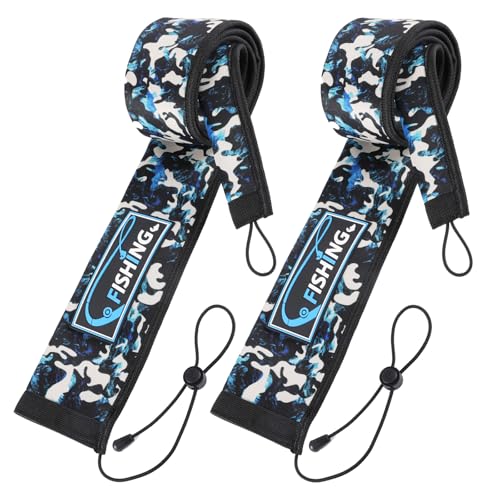 Blue Camo 58-Inch Neoprene Fishing Rod Sleeve - 2 Pack by KPEPIX