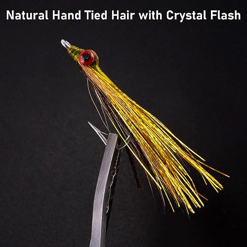 Dr.Fish 6 Pack #1/0 Fishing Flies Streamer Bass & Saltwater Lures