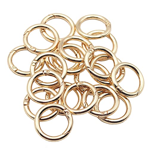 20pcs Gold 3/4 Inch Trigger Spring O Rings Snap Clips