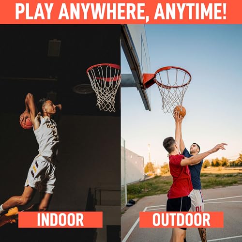 Heavy Duty Basketball Net Replacement - 12 Loop All Weather Hoop Net
