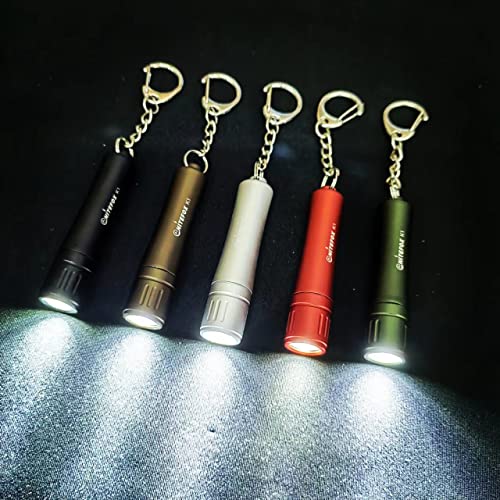 Mini Keychain Flashlight - 150 Lumens Portable EDC Light - White