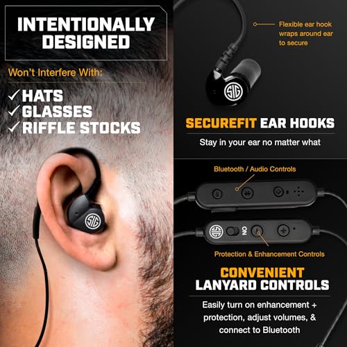 Hearing Protection Earbuds & Earmuffs - Bluetooth 3-in-1 for Hunting