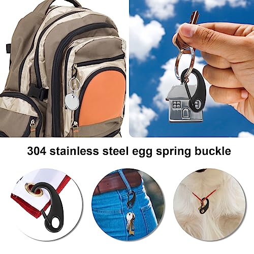 12 Pack Carabiner Clips - 0.97 Inch Spring Snap Hook Buckles