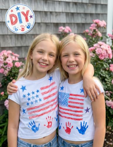 Girls Batwing Crop Top - Short Sleeve Athletic Tee - White, 6-7 Years