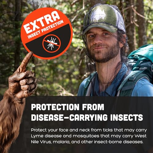Ben's InvisiNet Xtra Head Net with Insect Shield Permethrin - Bug Repellent Mesh