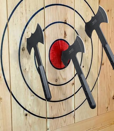 JXE JXO 3-Pack Throwing Axes and Tomahawks Set - Double Bite Hawks for Recreation