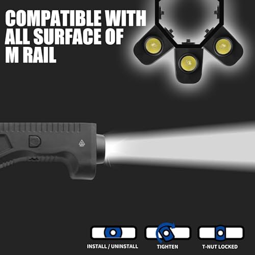 1450 Lumens Flashlight Light,Dual Switch,Strobe Function,Easy to use,USB-C Rechargeable