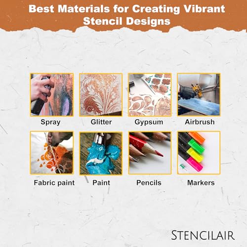 Mother Bear and Cub Silhouette Stencil 8.5x11 Inch Reusable Plastic Template for Painting Crafts and Woodland Art D?cor