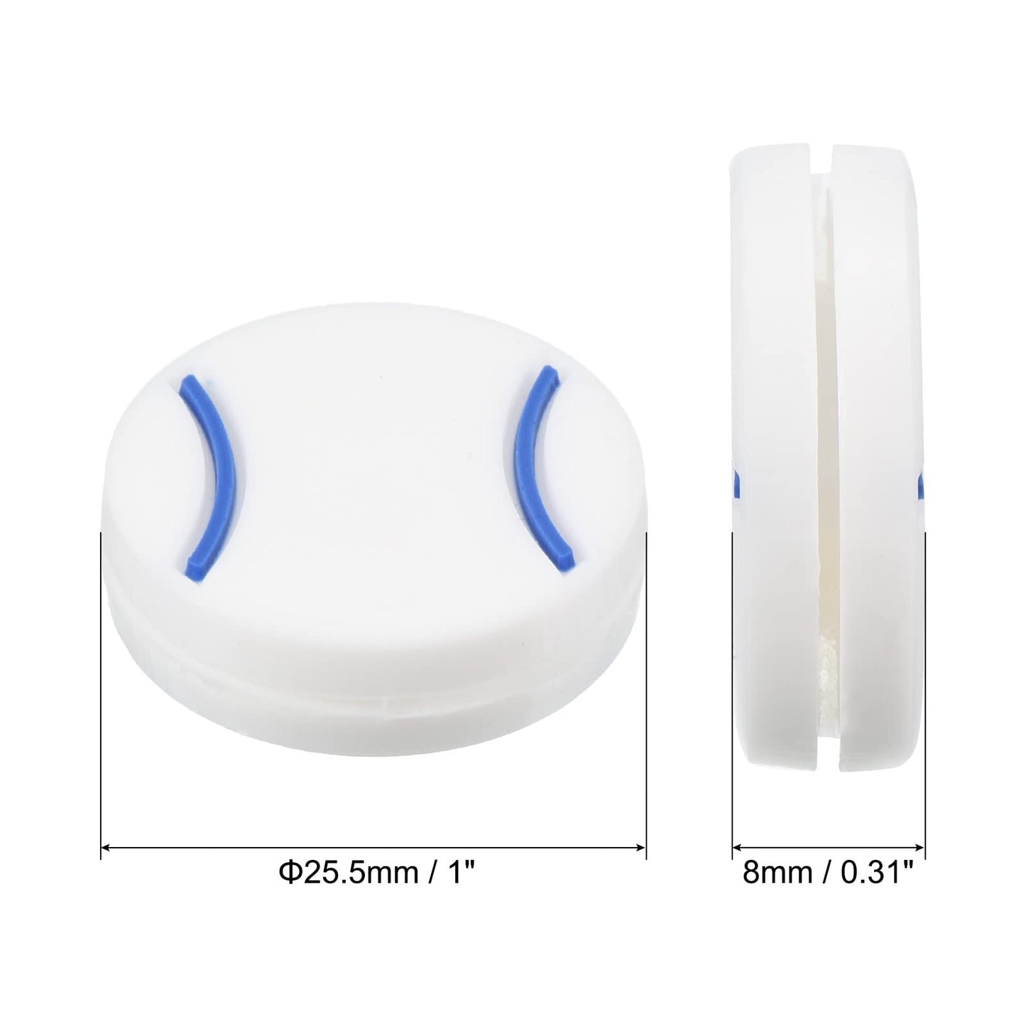 PATIKIL Tennis Racket Vibration Dampener, 8 Pack Soft Silicone Racquet Shock Absorber String Damping, White