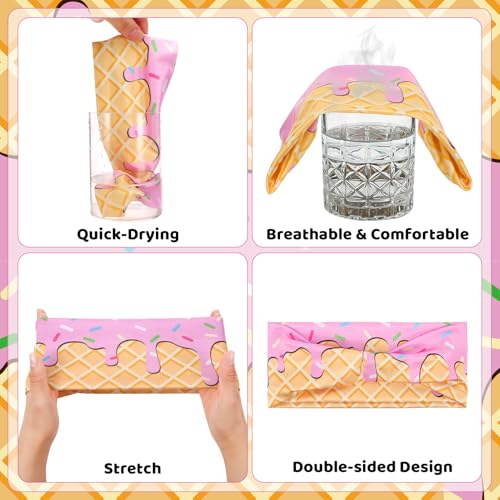 Ice Cream Sports Headband & Socks Set - Pink