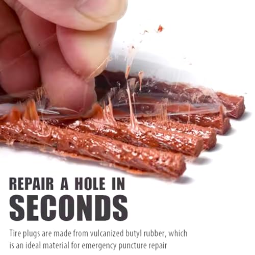 Tubeless Bike Tire Repair Kit - Quick Puncture Repair with Tool & 15 Strips