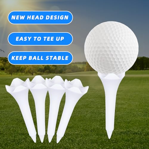 30-Pack 4-Prong Golf Tees - Durable Plastic Short Tees for Stable Performance