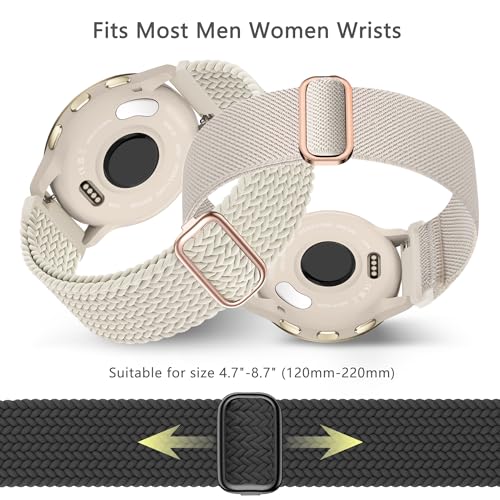 18mm Braided Stretchy Nylon Watch Band - Starlight