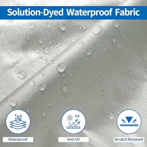 Heavy Duty Waterproof Boat Cover for 17'-19' V-Hull & Fishing Boats