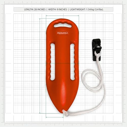 Lifeguard Float - Professional Rescue Can for Open Water - Orange Beacon