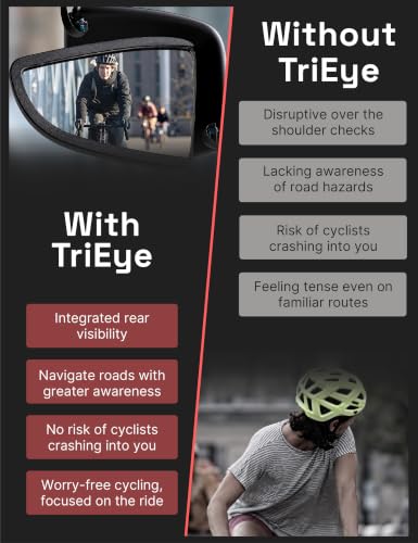 Cycling Glasses with Rear-view Mirror - High Contrast Smoke 2.0 - UV400 Protection
