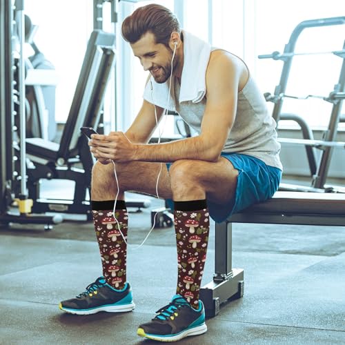 Heartbeat Rhythm Compression Socks - Red Long Socks, 1 Pack