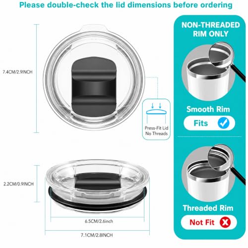 SOONSURE Replacement Magnetic Lid for YETI 10 oz Wine Tumbler & Mugs - Variation 1