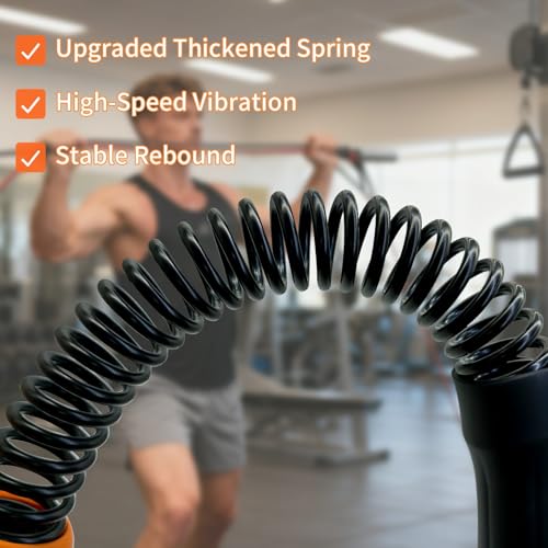 Ropeless Battle Ropes - 2 Pack Cordless HIIT Workout Tool - Black & Amber