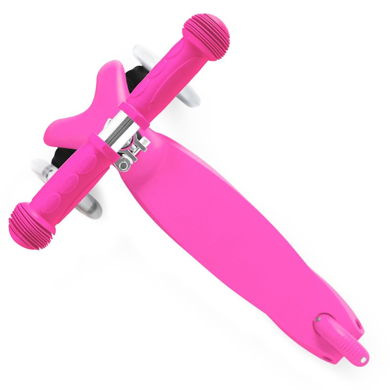 Kids Scooter, Children and Toddler 3 Wheel Kick Scooter for Boys & Girls Ages 2-5, LED Lighted Wheels and 3 Adjustable Height Handlebars, Lean-to-Steer (Pink)