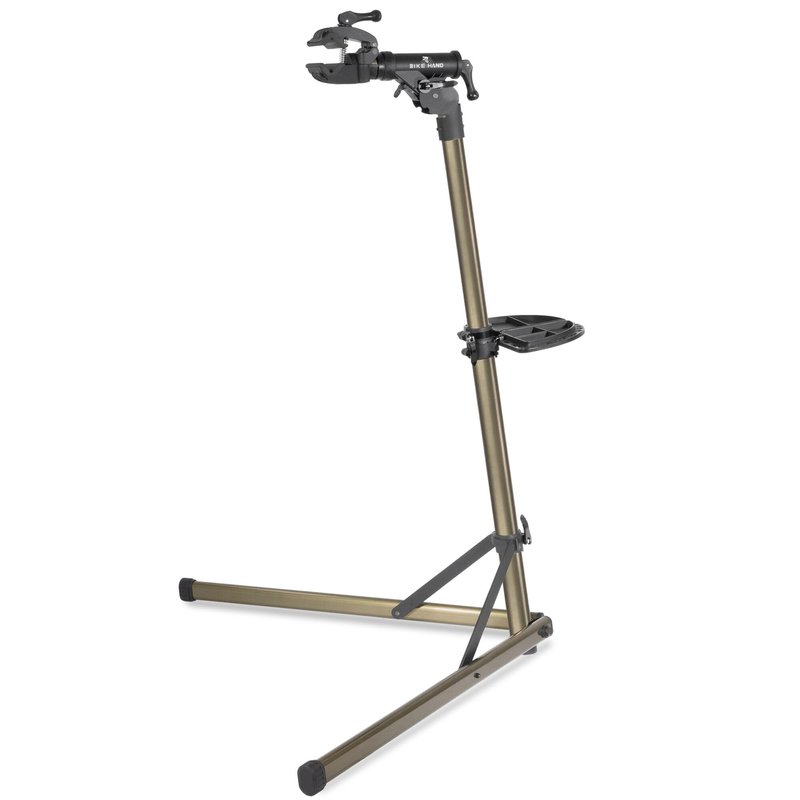 BikeHand Bike Repair Stand - Home Portable Bicycle Mechanics Workstand - for Mountain MTB Road Bikes Maintenance - Max. 55 lbs