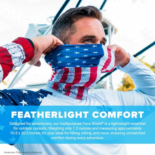 UV Face Shield & Neck Gaiter Balaclava - Blackout American Flag